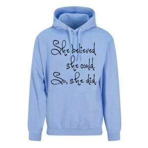 She Believed She Could So She Did Whimsical Power Cool Gift Unisex Surf Hoodie