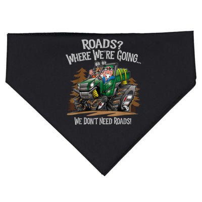 Side By Side ATV Four Wheeler Off Road We Don't Need Roads USA-Made Doggie Bandana