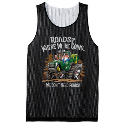 Side By Side ATV Four Wheeler Off Road We Don't Need Roads Mesh Reversible Basketball Jersey Tank