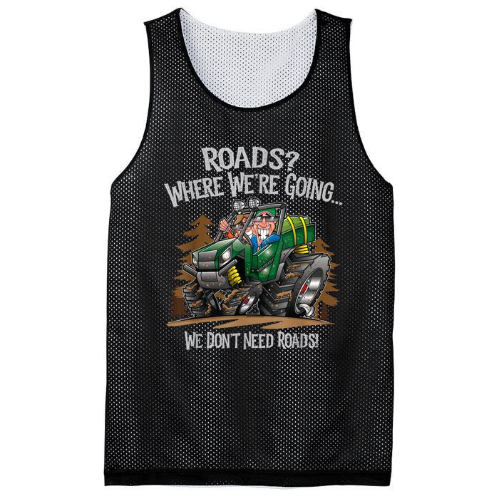 Side By Side ATV Four Wheeler Off Road We Don't Need Roads Mesh Reversible Basketball Jersey Tank