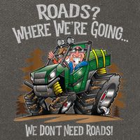 Side By Side ATV Four Wheeler Off Road We Don't Need Roads Cotton Canvas Backpack