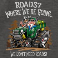 Side By Side ATV Four Wheeler Off Road We Don't Need Roads Vector Backpack