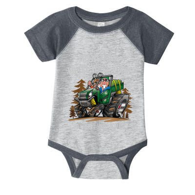 Side By Side ATV Four Wheeler Off Road We Don't Need Roads Infant Baby Jersey Bodysuit