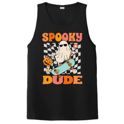 Skateboard Boo Spooky Jack O Lantern Halloween Costumes PosiCharge Competitor Tank