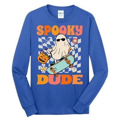 Skateboard Boo Spooky Jack O Lantern Halloween Costumes Tall Long Sleeve T-Shirt