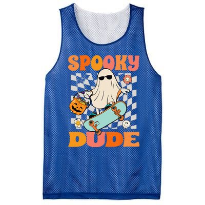 Skateboard Boo Spooky Jack O Lantern Halloween Costumes Mesh Reversible Basketball Jersey Tank