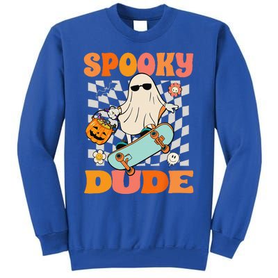 Skateboard Boo Spooky Jack O Lantern Halloween Costumes Tall Sweatshirt