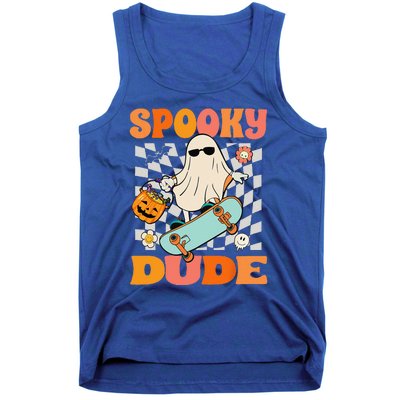 Skateboard Boo Spooky Jack O Lantern Halloween Costumes Tank Top