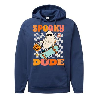 Skateboard Boo Spooky Jack O Lantern Halloween Costumes Performance Fleece Hoodie