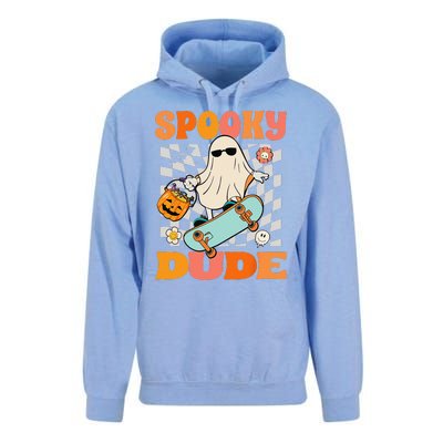 Skateboard Boo Spooky Jack O Lantern Halloween Costumes Unisex Surf Hoodie