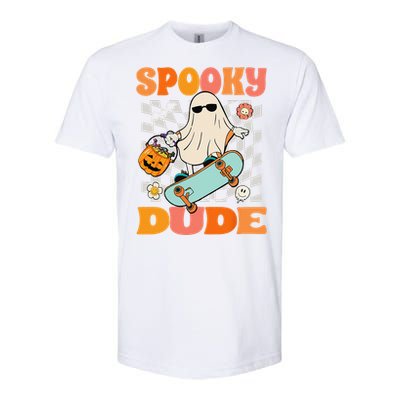 Skateboard Boo Spooky Jack O Lantern Halloween Costumes Softstyle CVC T-Shirt