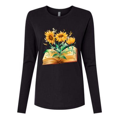 Sunflower Book Womens Cotton Relaxed Long Sleeve T-Shirt