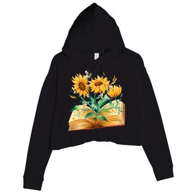 Sunflower Book Crop Fleece Hoodie