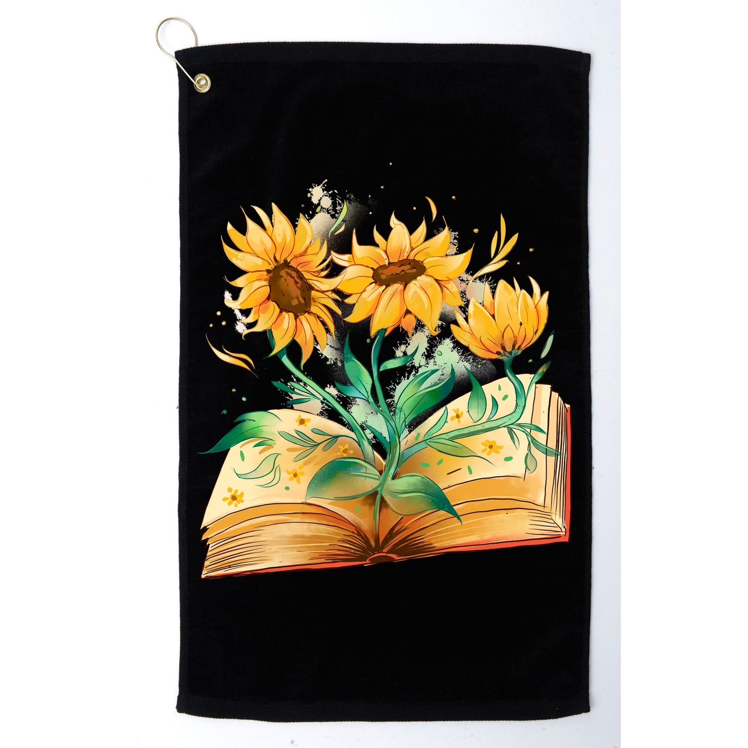 Sunflower Book Golf Towel
