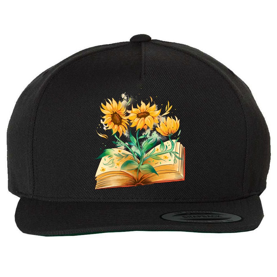 Sunflower Book Wool Snapback Cap
