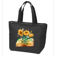Sunflower Book Zip Tote Bag