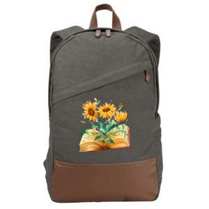 Sunflower Book Cotton Canvas Backpack