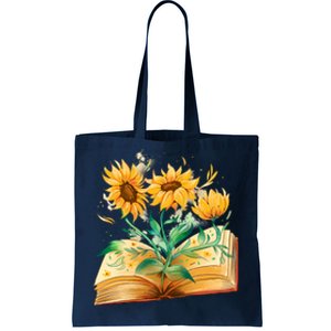 Sunflower Book Tote Bag