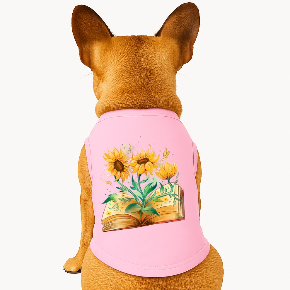 Sunflower Book Doggie Tank