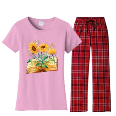 Sunflower Book Women's Flannel Pajama Set