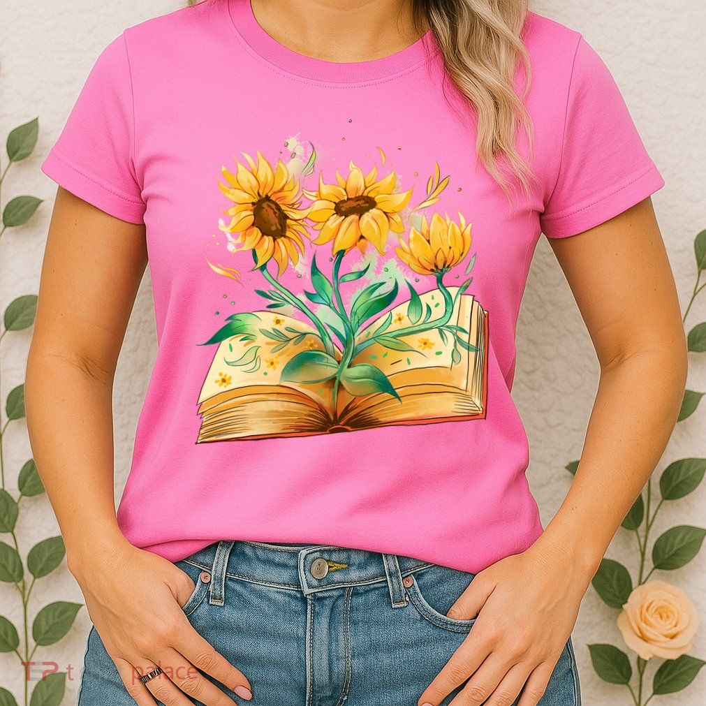 Sunflower Book Womens T-Shirt