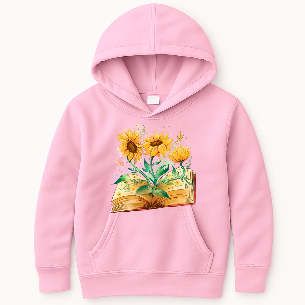 Sunflower Book Kids Hoodie