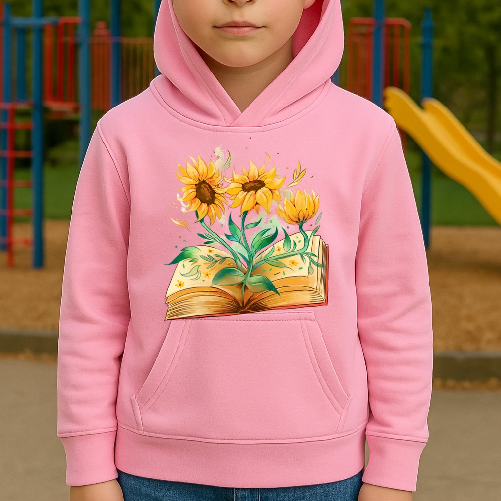 Sunflower Book Kids Hoodie