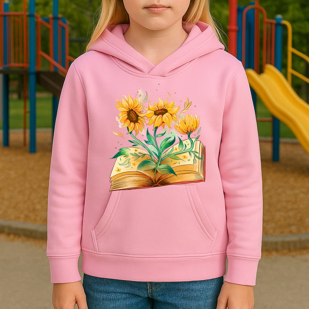 Sunflower Book Kids Hoodie