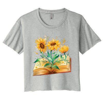 Sunflower Book Women's Crop Top Tee