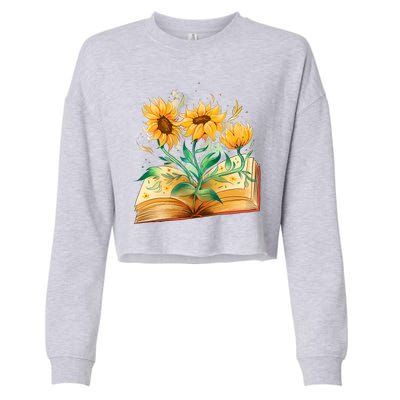 Sunflower Book Cropped Pullover Crew