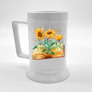 Sunflower Book Beer Stein