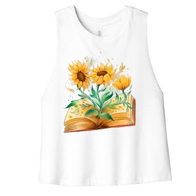 Sunflower Book Women's Racerback Cropped Tank