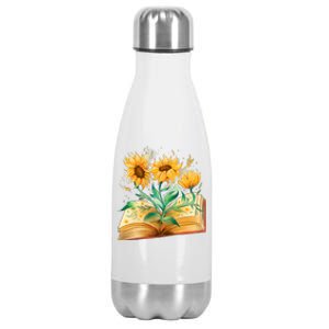 Sunflower Book Stainless Steel Insulated Water Bottle