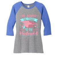 She Believed She Could So She Mastered It Masters Degree Gift Women's Tri-Blend 3/4-Sleeve Raglan Shirt