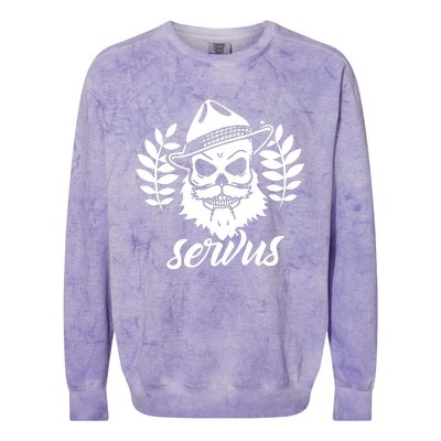 Servus Bavaria Skull Colorblast Crewneck Sweatshirt