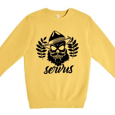 Servus Bavaria Skull Premium Crewneck Sweatshirt