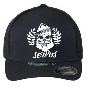 Servus Bavaria Skull Flexfit Unipanel Trucker Cap