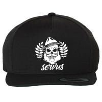 Servus Bavaria Skull Wool Snapback Cap
