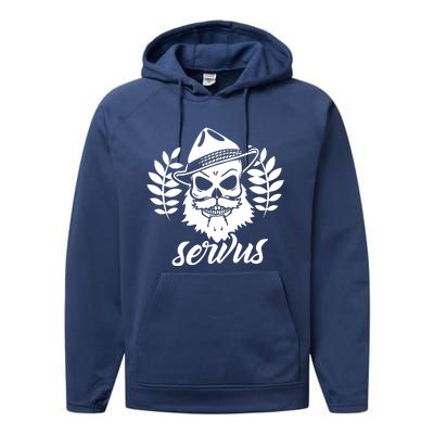 Servus Bavaria Skull Performance Fleece Hoodie