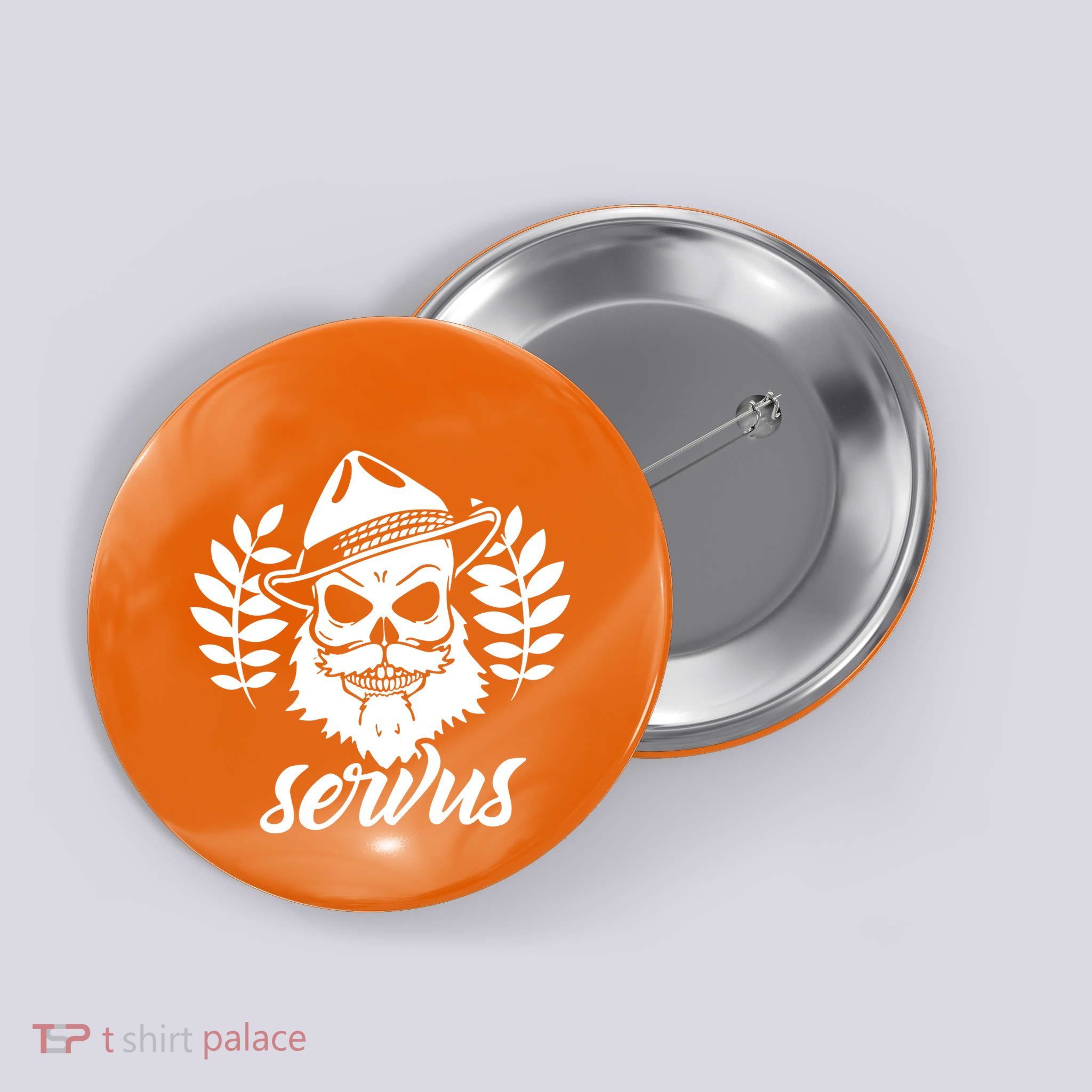 Servus Bavaria Skull Button