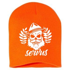 Servus Bavaria Skull Short Acrylic Beanie