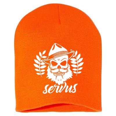 Servus Bavaria Skull Short Acrylic Beanie