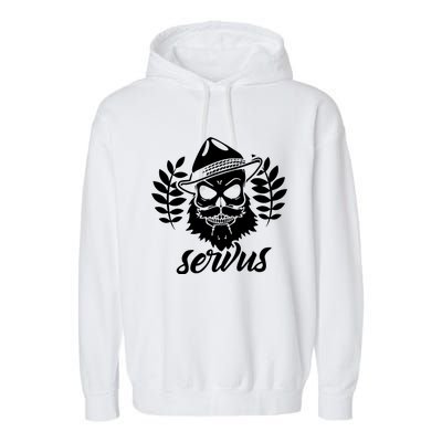 Servus Bavaria Skull Garment-Dyed Fleece Hoodie