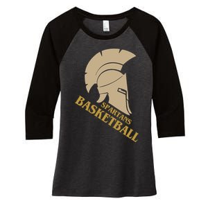 Spartans Basketball Women's Tri-Blend 3/4-Sleeve Raglan Shirt