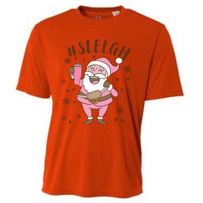 Sleigh Bougie Santa Tumbler Boojee Boujee Funny Christmas Great Gift Cooling Performance Crew T-Shirt