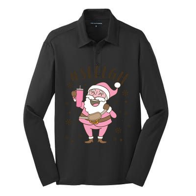 Sleigh Bougie Santa Tumbler Boojee Boujee Funny Christmas Great Gift Silk Touch Performance Long Sleeve Polo