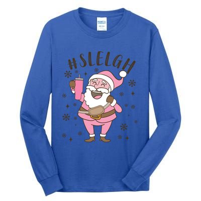 Sleigh Bougie Santa Tumbler Boojee Boujee Funny Christmas Great Gift Tall Long Sleeve T-Shirt