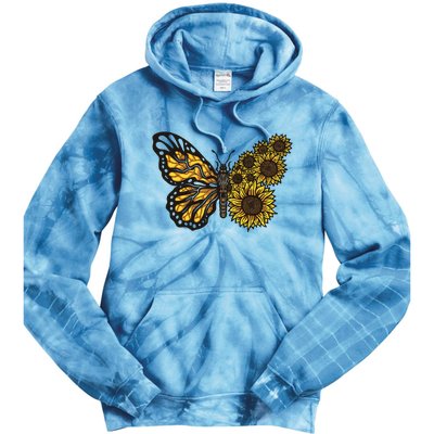 Sunflower Butterfly Tie Dye Hoodie