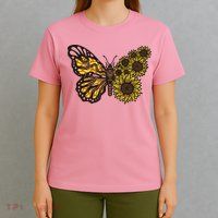 Sunflower Butterfly T-Shirt