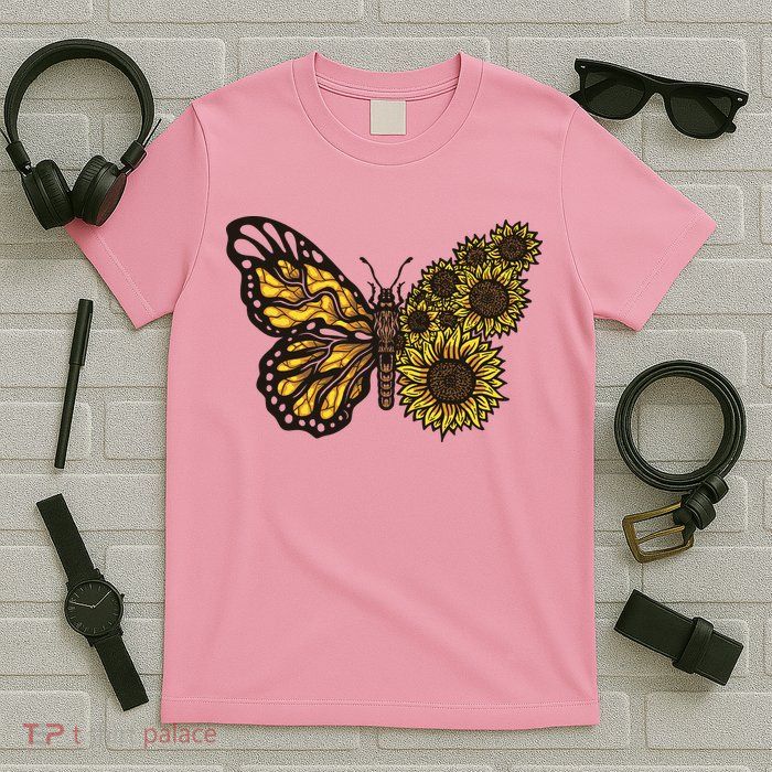 Sunflower Butterfly T-Shirt